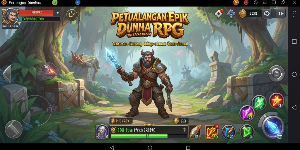 Tangkapan layar menunjukkan aksi seru dalam petualangan RPG di 33ZK.