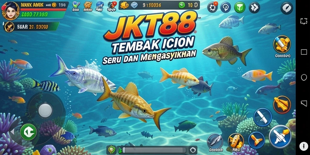 Screenshot <strong>JKT88</strong> menampilkan aksi seru dalam game Tembak Ikan.