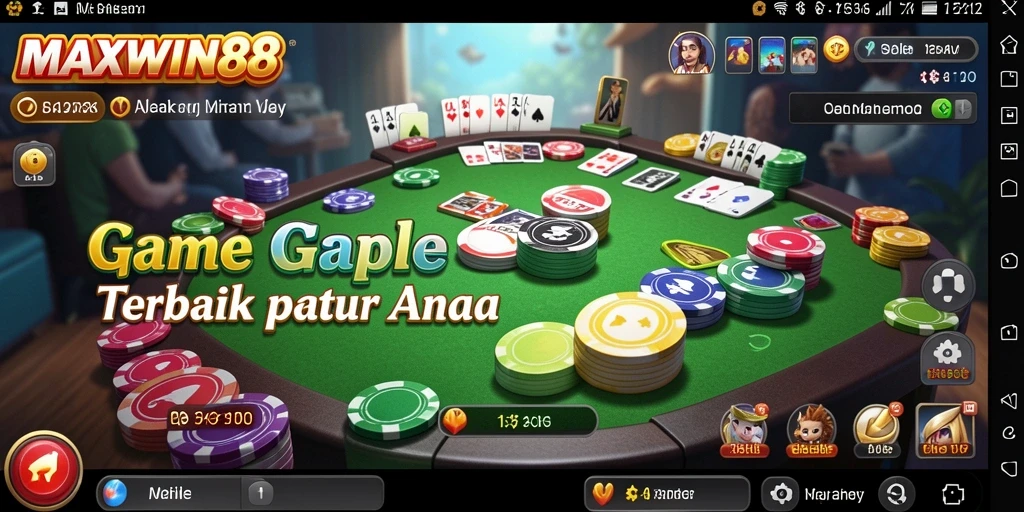 Tampilan gameplay yang menarik dalam MAXWIN88 saat bermain Gaple.