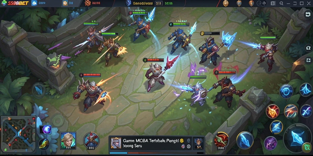 Gameplay seru SS88BET dengan aksi pertarungan MOBA yang mendebarkan.