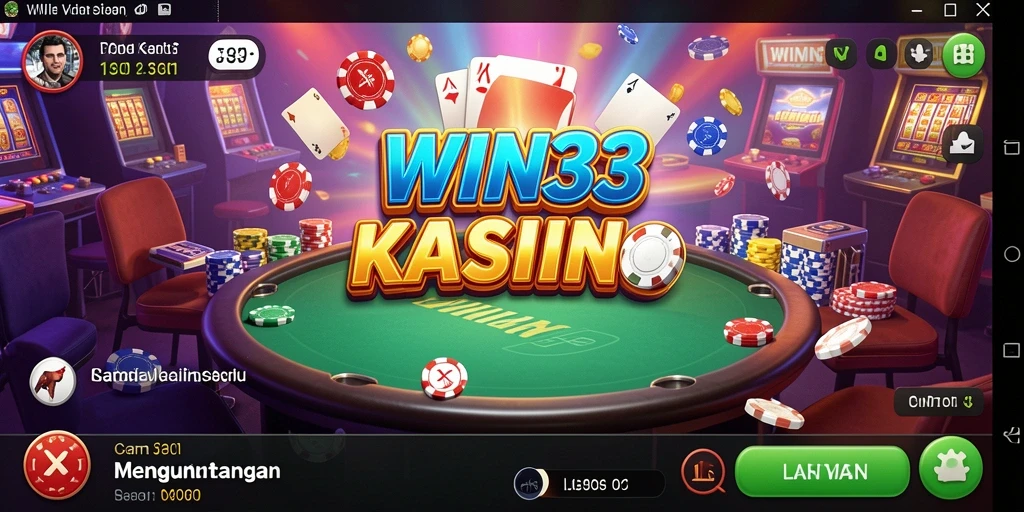 Tampilan gameplay seru WIN33 dengan berbagai pilihan permainan Kasino.